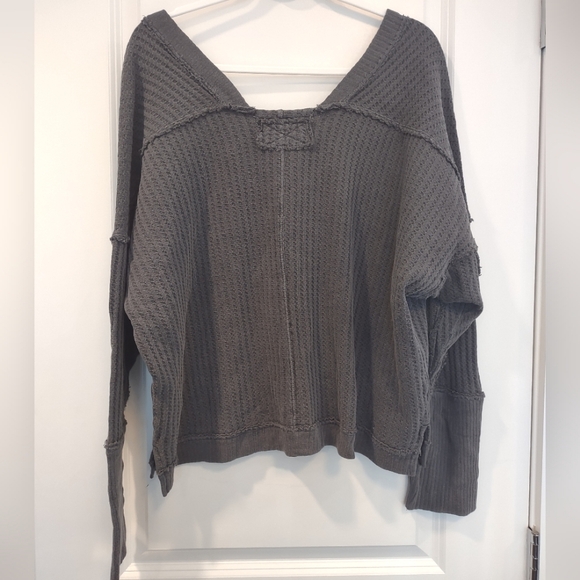 Free People Magic Thermal Top - Faded Black - XL - NWT - Picture 2 of 14